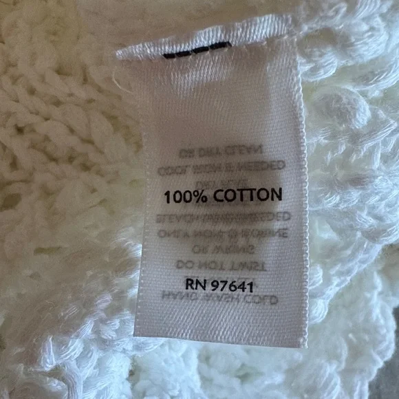 NWT J. Jill White Crochet Cotton Knit Sweater size Large - Picture 9 of 15